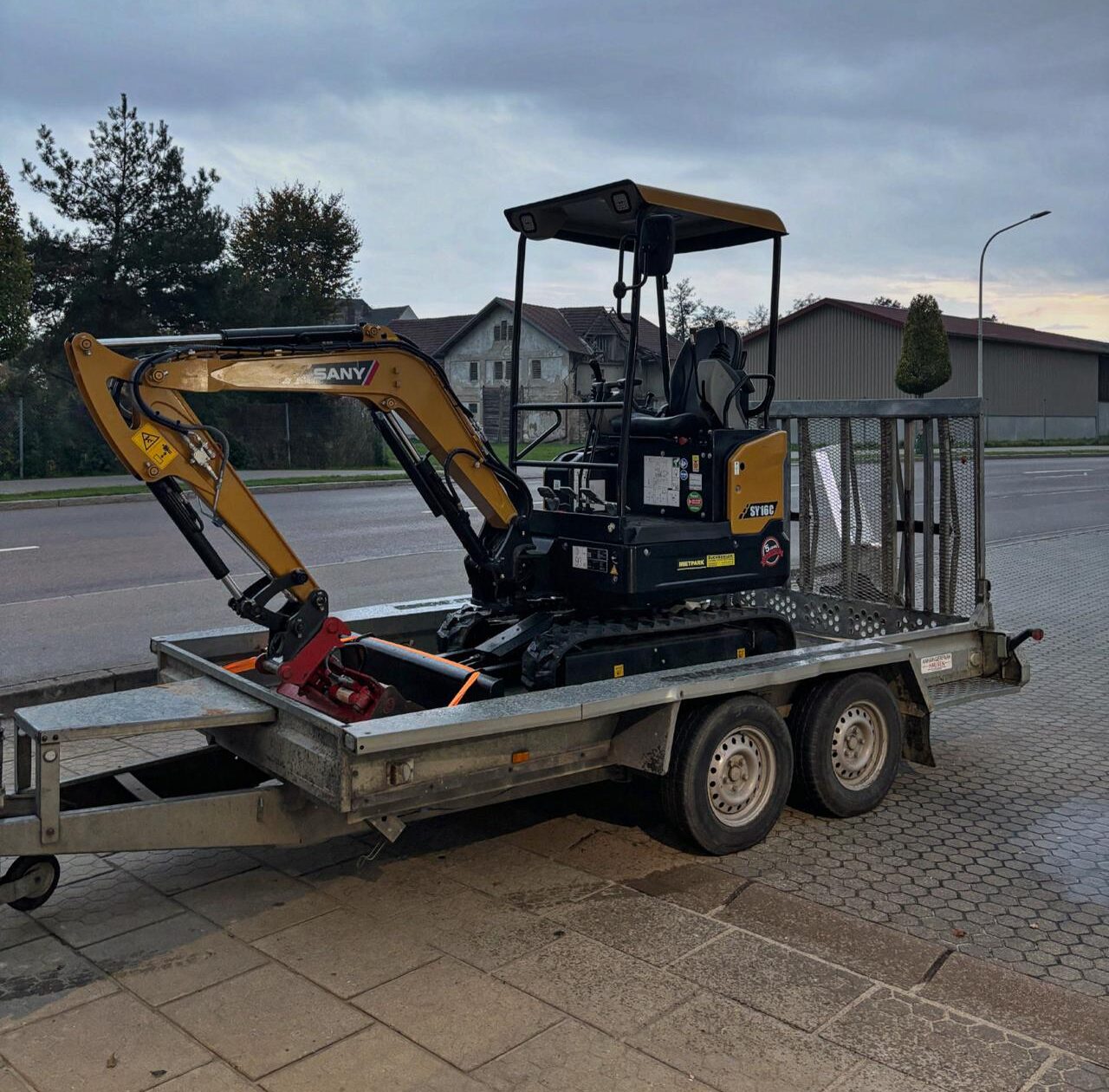 Doppelachs-Anhänger für Baugeräte